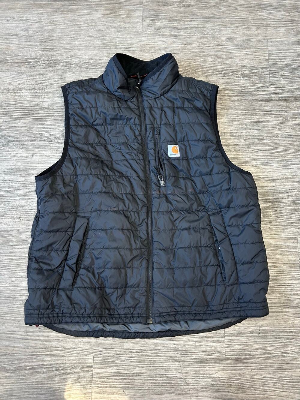 Carhartt Gilliam Rain Defender Vest Mens XL Black Lightweight Insulated Puffer
